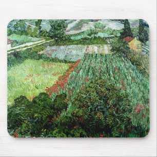 Feld Vincent van Goghs   mit Mohnblumen, 1889 Mousepad