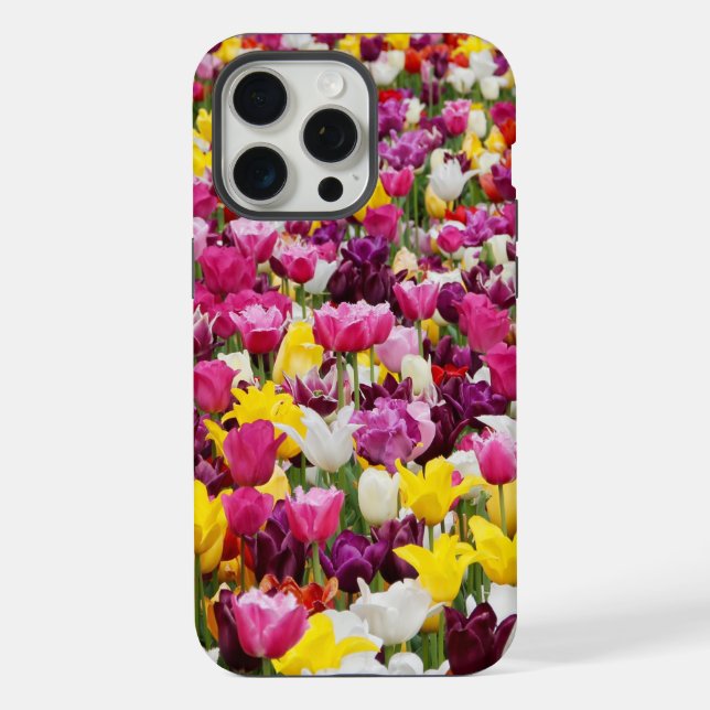 Feld voller Tulpen iPhone Hülle (Rückseite)