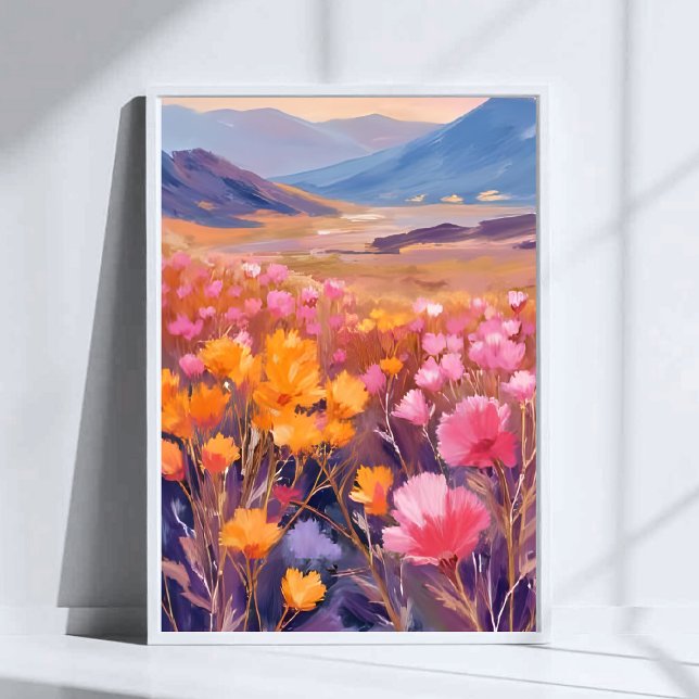 Feld Wildblume | Blumenlandschaft Malerei Poster (Von Creator hochgeladen)