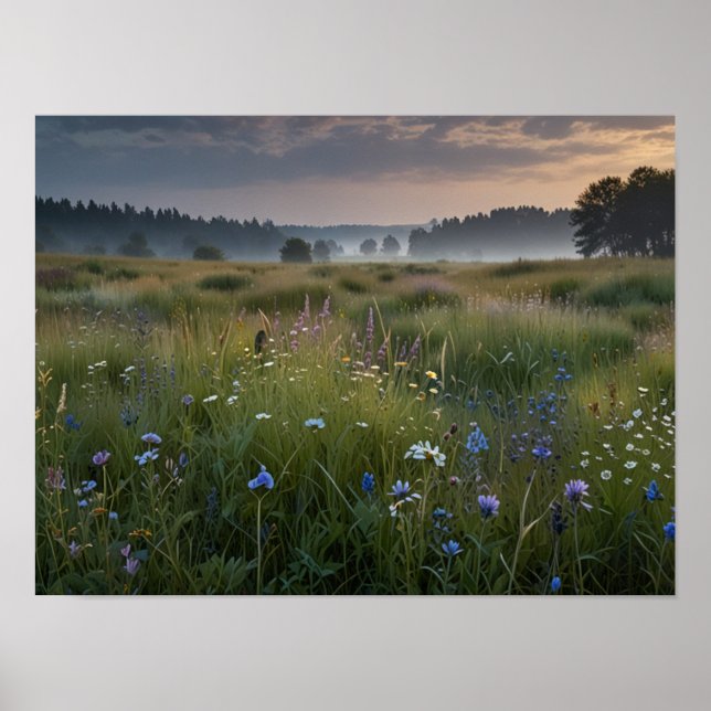 Feld "Wildblumen" Poster (Vorne)