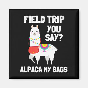 Feldausflug , Alpaca-Lehrer am Feldtag Magnet