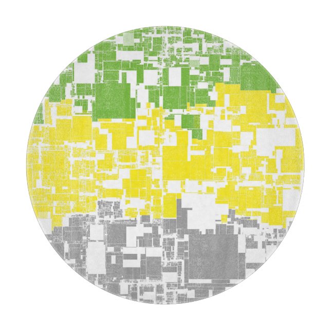 Feldebene für geometrische Funky Abstrakt Lithroma Schneidebrett (Vorderseite)