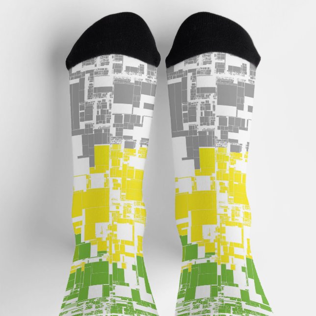 Feldebene für geometrische Funky Abstrakt Lithroma Socken (Oben)