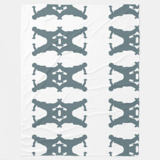 Feldenkrais Blanket - Rollmuster in Grau Fleecedecke