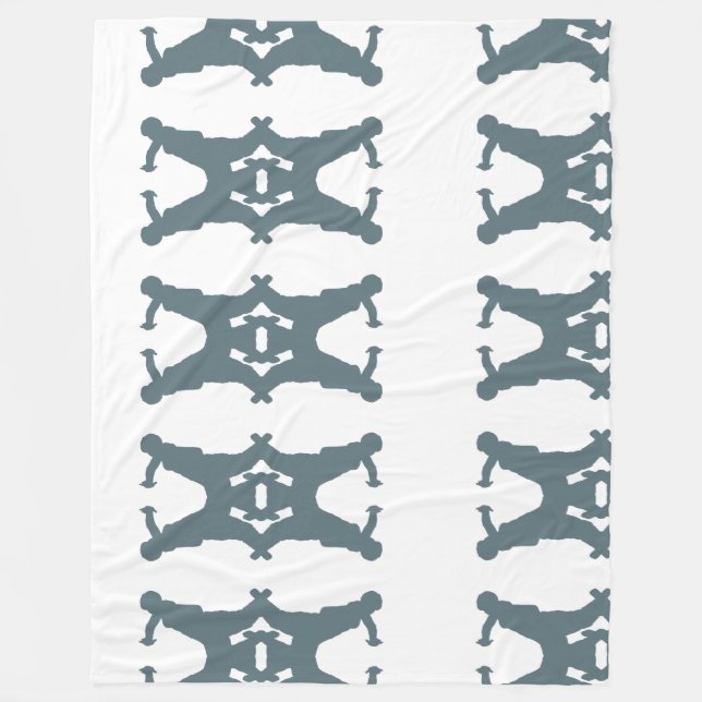Feldenkrais Blanket - Rollmuster in Grau Fleecedecke (Vorderseite)