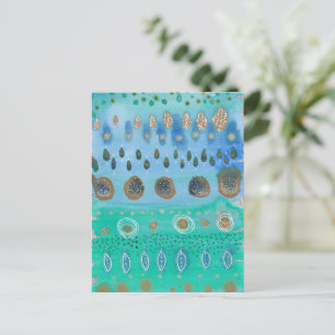 Felder der Blume Aquarellkunst Postkarte