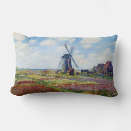 Felder der Tulpe mit der Rijnsburg Windmühle Monet Lendenkissen