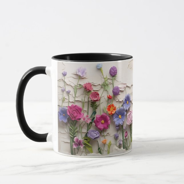 Felder der Wildblumen 3D-Tasse Tasse (Links)