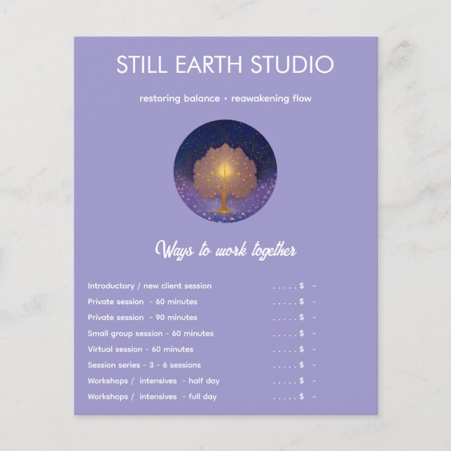 Felder des inneren Lichts | Baum des Lebens Flyer (Vorne)