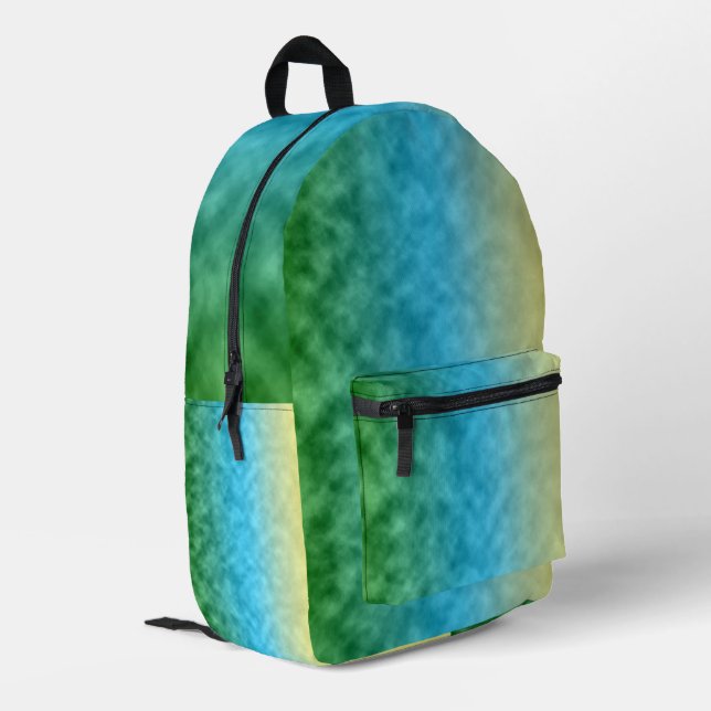 Felder des Lichts Bedruckter Rucksack (Rückseitige Ecke links)
