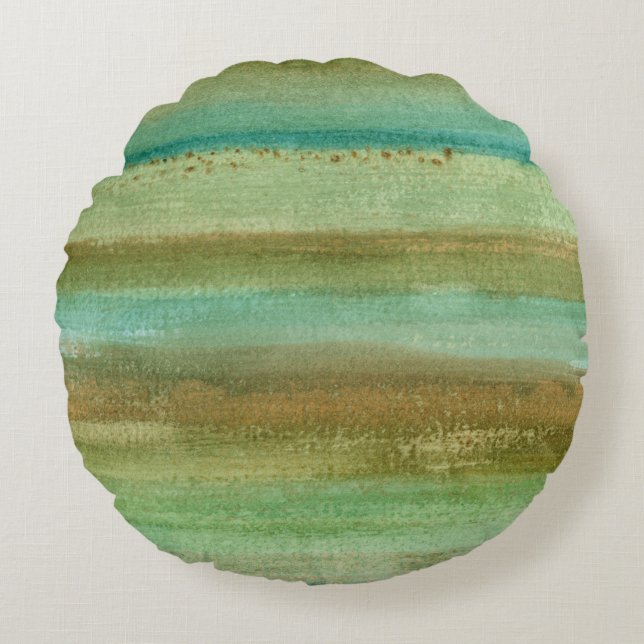 Felder im Frühjahr I Rundes Kissen (Vorderseite)