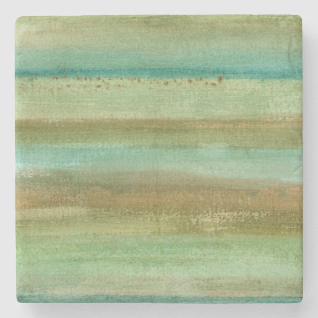 Felder im Frühjahr I Steinuntersetzer (Vorderseite)