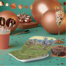 Felder in der Nähe der Alpilles Vincent van Gogh Pappteller