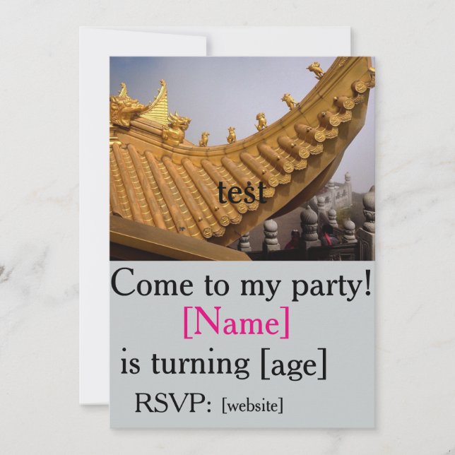 Felder mit Chacharas-Einladungsvorlagen Einladung (Vorderseite)