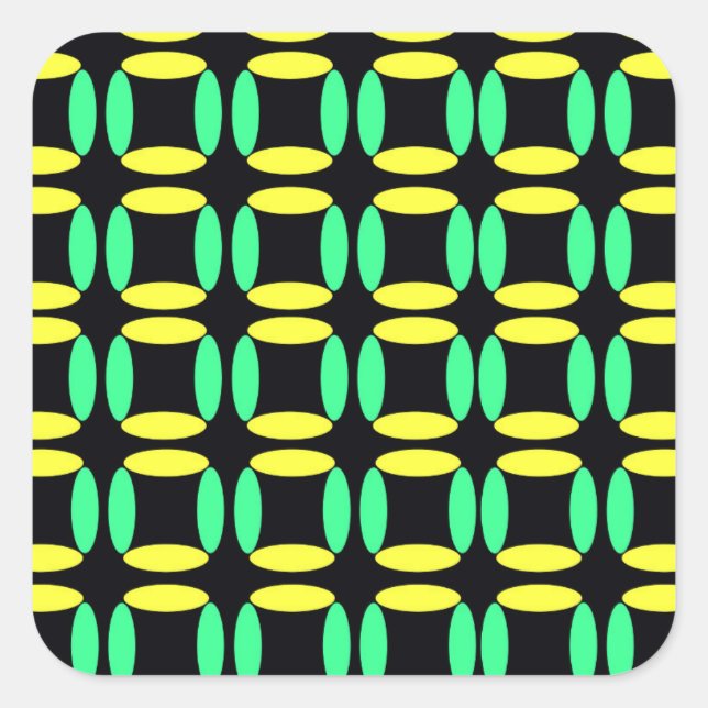 Felder Quadratischer Aufkleber (Vorderseite)