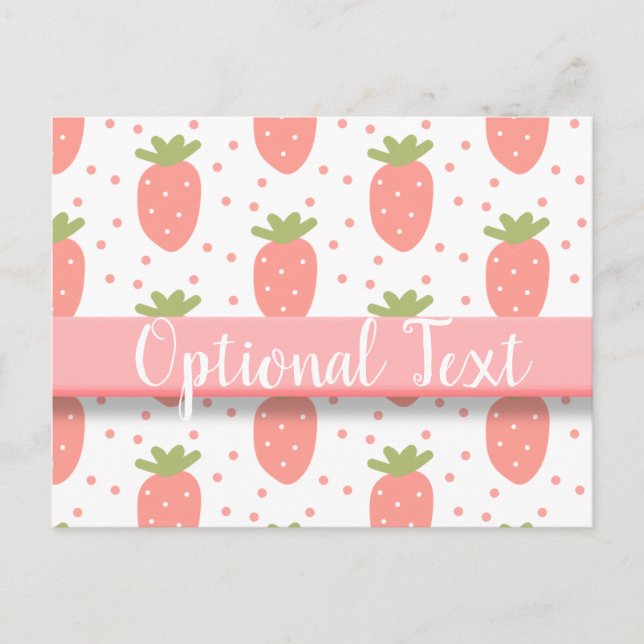 Felder von Erdbeeren Postkarte (Vorderseite)