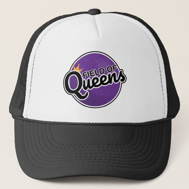 Felder von Queens Black Hat Truckerkappe (Vorderseite)