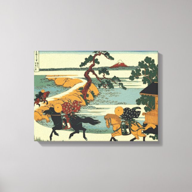 Felder von sekiya durch den Sumida Fluss Leinwanddruck (Vorderseite)