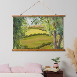 Felder Wandteppich Mit Holzrahmen