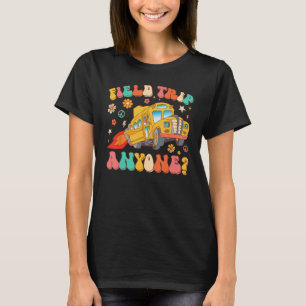 Feldfahrt Jedermann Groovy School Busfahrer gelb T-Shirt