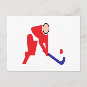 Feldhockey 5 postkarte