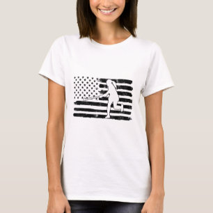 Feldhockey Amerikanische Flagge Frauen Kinder Männ T-Shirt