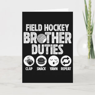 Feldhockey-Bruder Pflichten Feldhockey-Spieler Br Karte