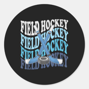 Feldhockey Eishockeyspieler Eishockeyfan Runder Aufkleber
