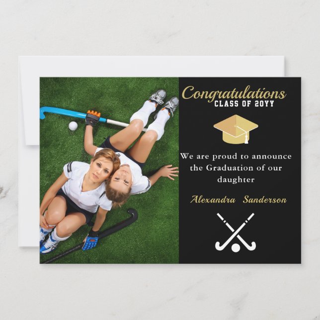 Feldhockey-Foto-Abschluss 2022 Ankündigung (Vorderseite)