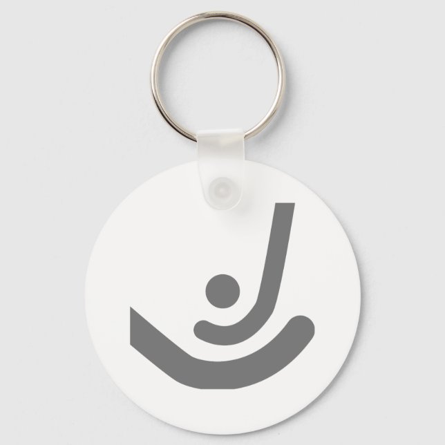 Feldhockey-Graue Sticks & Ball-Logo Schlüsselanhänger (Vorderseite)