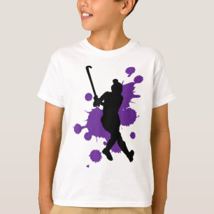 Feldhockey-Hockeyspieler-Farbspritzer-Design _1 T-Shirt