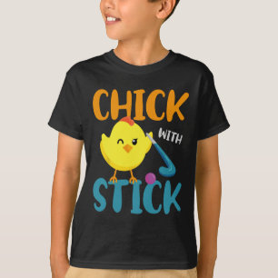 Feldhockey-Huhn mit Stock T-Shirt