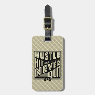Feldhockey Hustlie Hit & Never Quit Baggage Tag Gepäckanhänger