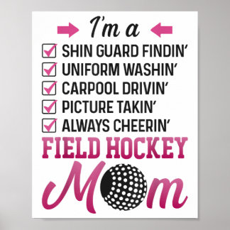 Feldhockey Ich bin ein Schienbeinschutz findender  Poster