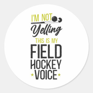 Feldhockey Ich Schreie Nicht Das Ist Mein Feldhock Runder Aufkleber