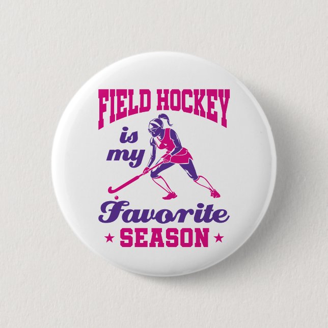 Feldhockey ist meine Lieblingssaison Button (Vorderseite)