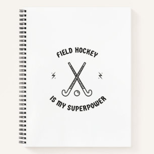 Feldhockey ist meine Supermacht Notizbuch