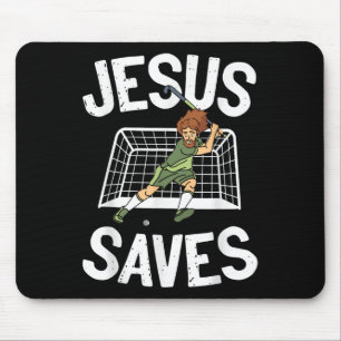 Feldhockey Jesus Glaube Christlich Jesus rettet _1 Mousepad