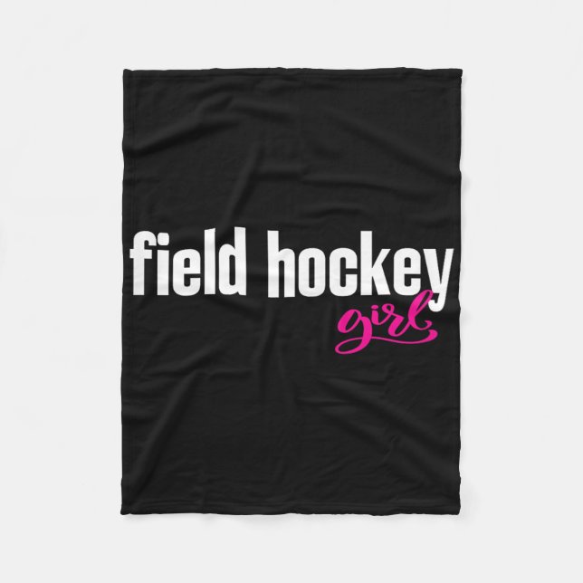Feldhockey Mädchen _7  Fleecedecke (Vorderseite)
