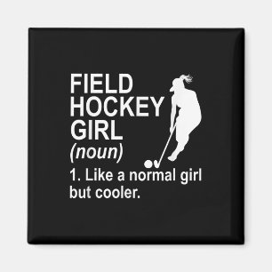 Feldhockey-Mädchen-Definition Magnet