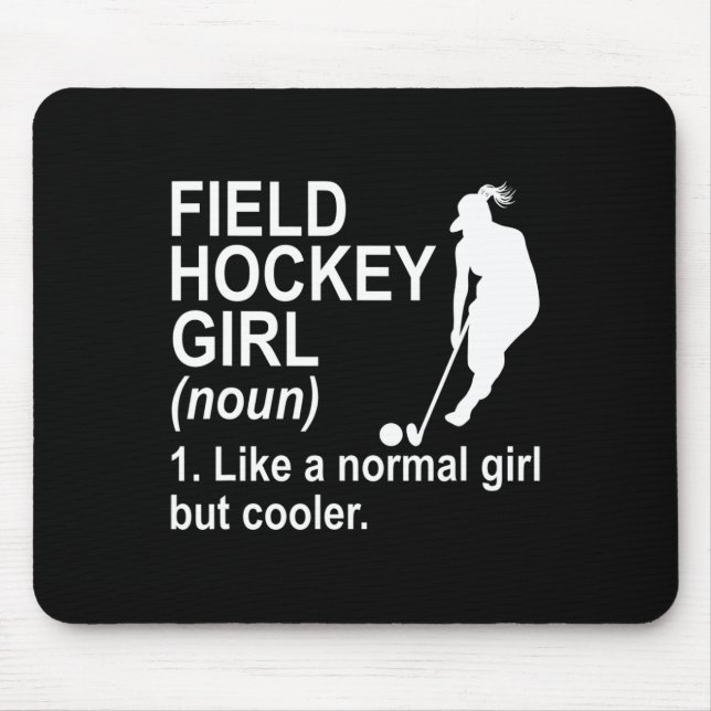 Feldhockey-Mädchen-Definition Mousepad (Vorne)