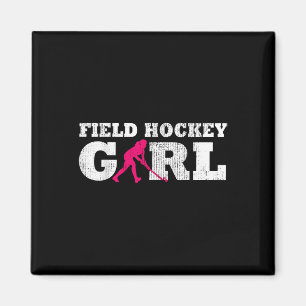 Feldhockey Mädchen Spielerin Silhouette Sport Gesc Magnet