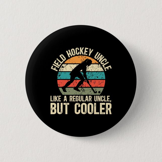 Feldhockey-Onkel Definition Feldhockeyspieler  Button (Vorderseite)