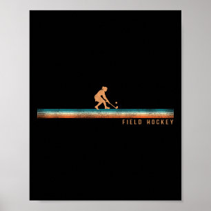 Feldhockey Retro-Vintage-Feldhockey Poster