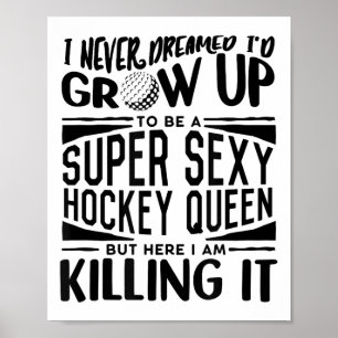 Feldhockey-Spielerhemd Frauen Mädchen Feldhockey Poster