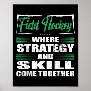 Feldhockey-Sportstrategie und Fähigkeit kommen zus Poster