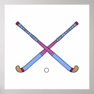 Feldhockey-Sticks Poster