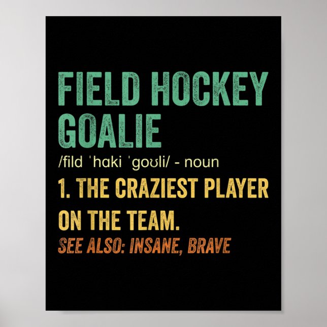 Feldhockey-Torhüter-Definition _2  Poster (Vorne)