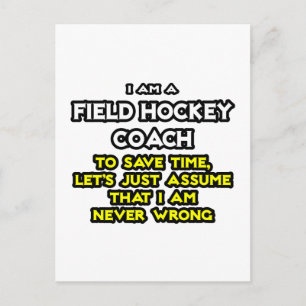 Feldhockey-Trainer .. Angenommen, ich habe nie Unr Postkarte