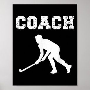 Feldhockey-Trainer-Design. Feldhockey-Instructor Poster